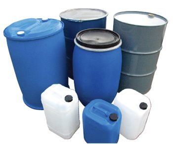 Steel drums stacked at Zyema Packages Karachi — 210 litre industrial barrels Pakistan